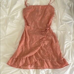Cotton On Coral Mini Wrap Dress